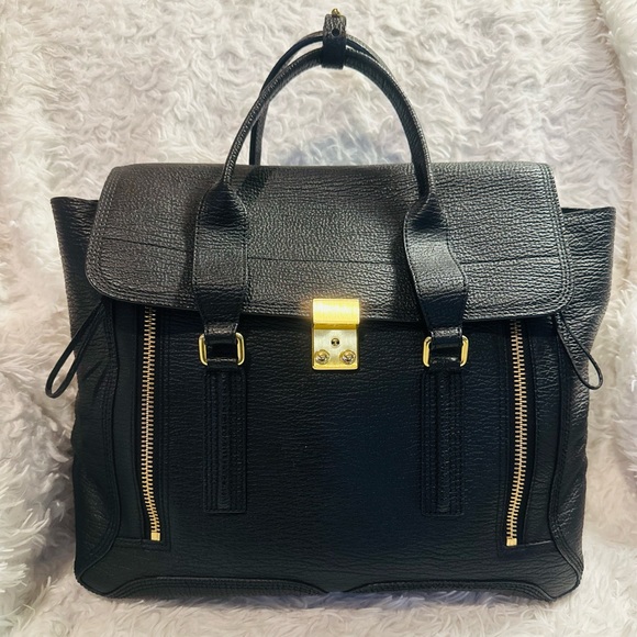 3.1 Phillip Lim Handbags - 3.1 Philip Lim Black Calfskin Pashli Satchel